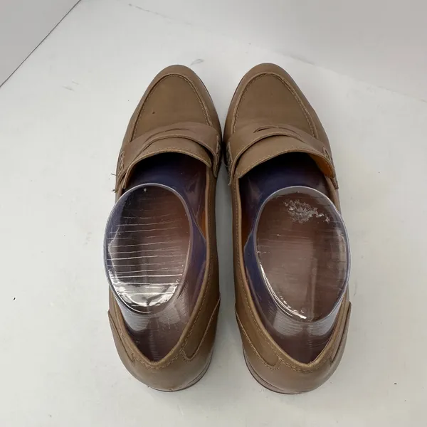 Franco Sarto Women size 9.5 Taupe Leather A Jolette Penny Loafers Flat Classic - Image 5