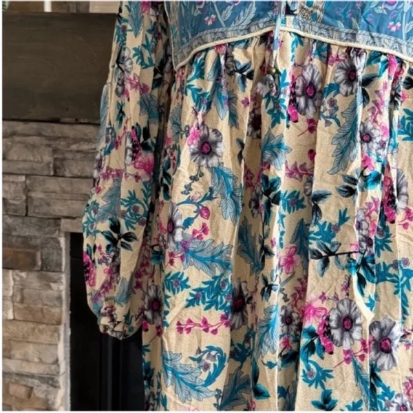 Garden Blue Long Sleeve Bishop Sundress - Image 10