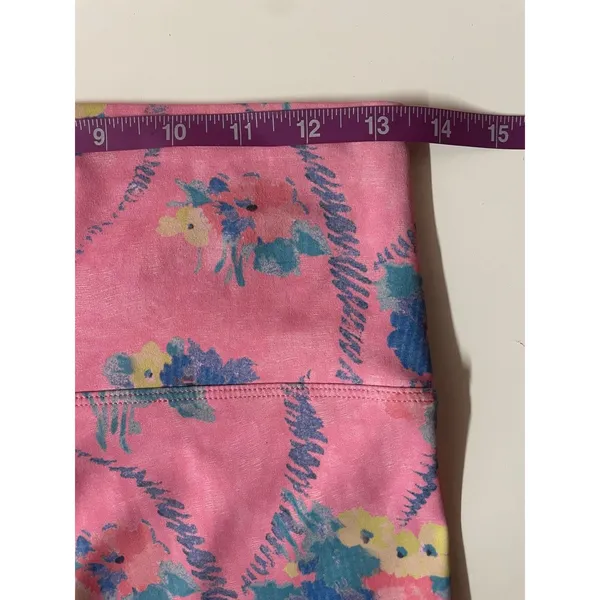 LoveShackFancy x Beach Riot Pink Floral Biker Shorts NWOT Size L - Image 8