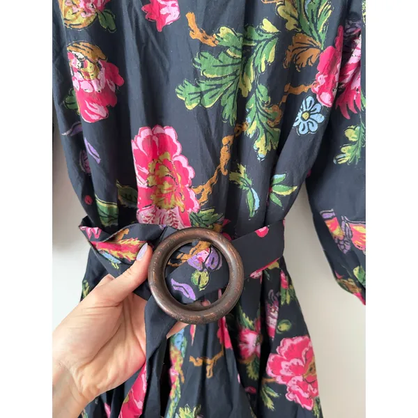 Rhode XS Jenny Mini Dress in Black Floral - Image 5