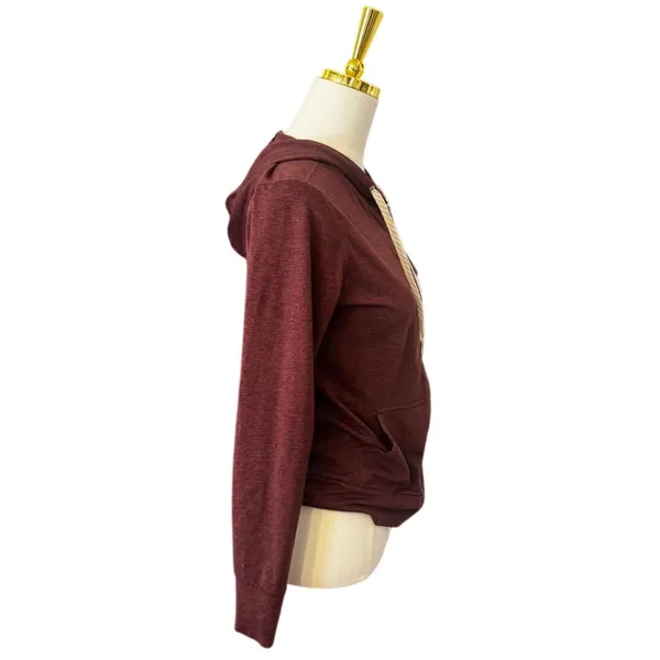 Vuori Performance Hoodie Fig Heather Full Zip Lightweight Sweatshirt/XS - Image 2