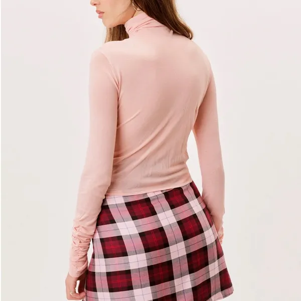 Revolve For Love And Lemons Pink Sadie Turtleneck Top Size XXS - Image 3