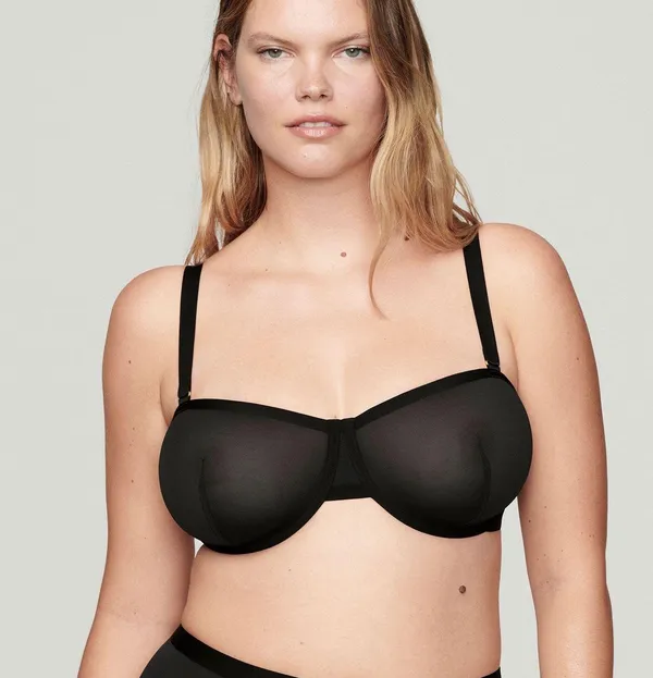 Cuup The Balconette Bra Black Size 36 F / DDD - Image 2