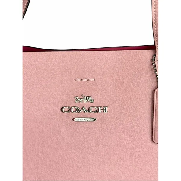 Coach’s Avenue Tote Pink Leather Shoulder Bag Large Work Everyday Carry F31535 - Image 4