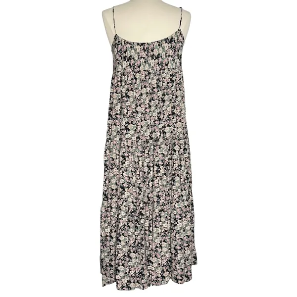 Natural Life Maxi Sundress Ditsy Floral Tiered Flowy Boho Cottagecore Prairie S - Image 3
