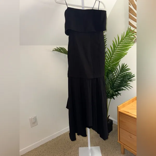 C/MEO COLLECTIVE Take Seriously Dress in Black Womens Long Maxi‎ Medium - Image 4
