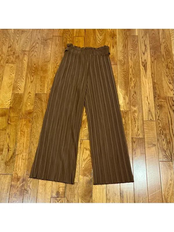 Brown Pleated Wide - Image 2