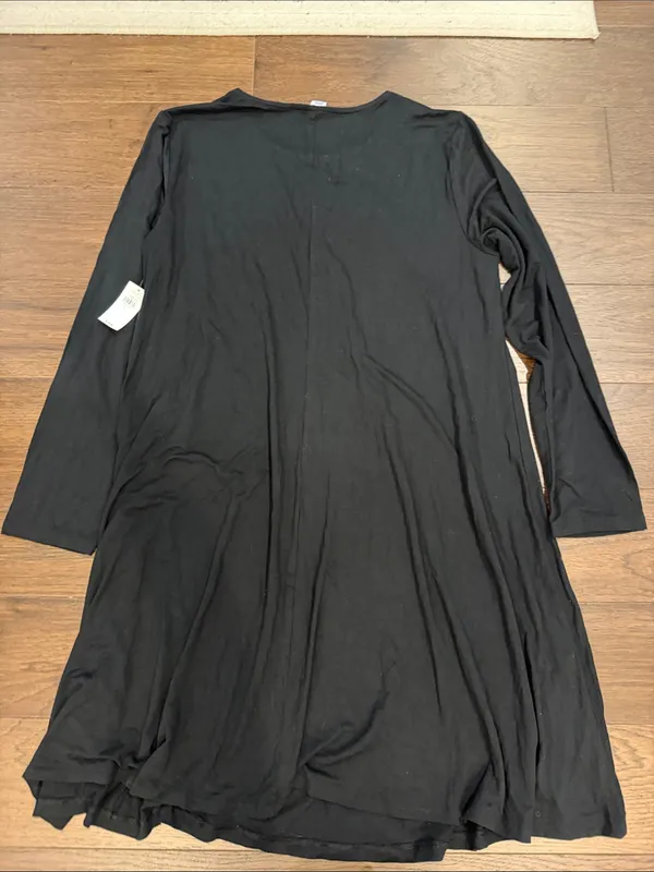 Old Navy Black Long Sleeve Fit & Flare Knit Dress Size Large NWT - C60-063 - Image 6