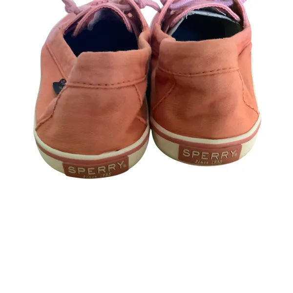 Sperry Woman’s Coral Slip On Canvas Boat Shoes Size 8 - Image 5