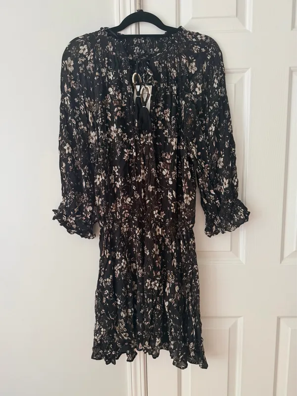 Zara Ruffled Floral Mini Dress, Size S - Image 2