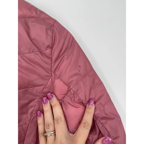 UNIQLO‎ Women Puffer Jacket Pink Lightweight Down Filled Full Zip Hooded Size M - Image 3