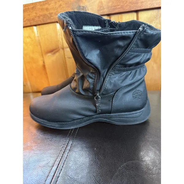 Totes Black Waterproof Winter Snow Boots Comfy Size 8‎ - Image 5