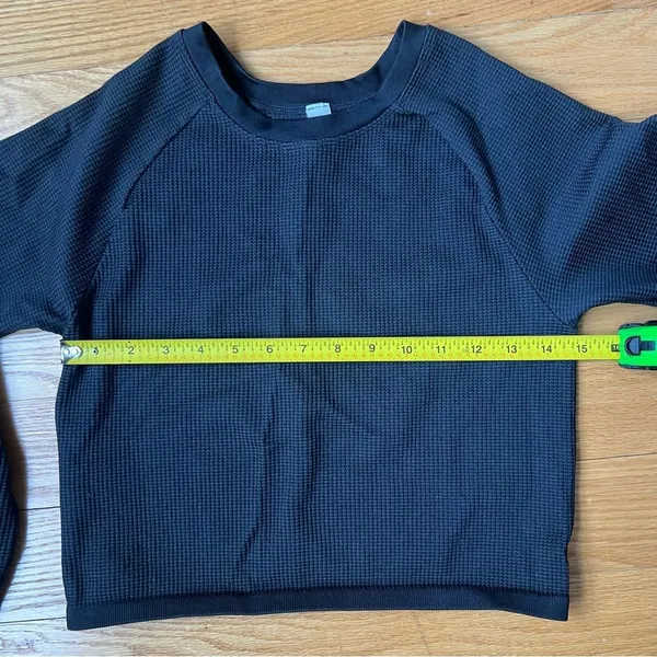 Cropped Fitted Long Sleeve Thermal Aerie Offline Waffle Athletic Hiking Size XL - Image 4