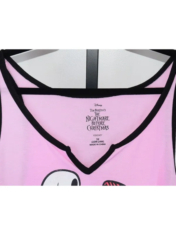 Disney The Nightmare Before Christmas Jack & Sally Graphic Tank Top 3X (22W-24W) - Image 3