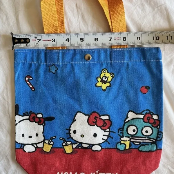 Hello Kitty Tote Bag Sanrio Travel Groceries Purse Carry All Kawaii NWT - Image 6