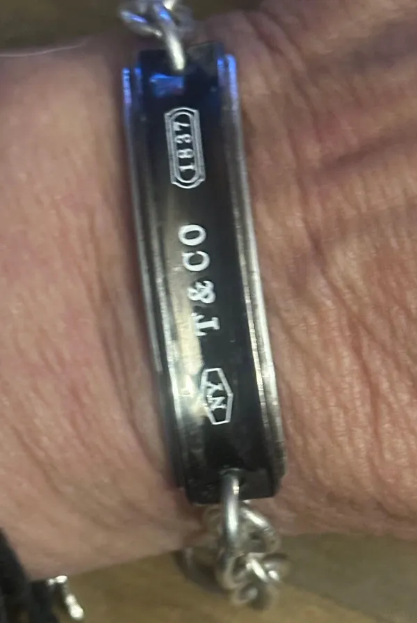 Titanium Silver 925 Galaxy 1837 Collection ID Chain Link Bracelet - Image 3