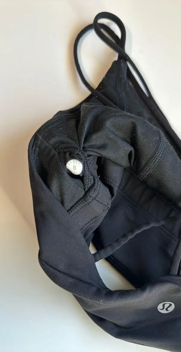 Lululemon Black Strappy Sports Bra - Image 3