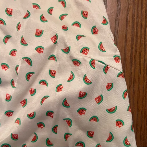 ZARA Watermelon Print Satin Effect Crisscross Lace-Up Tie Back Crop Top‎ Size XS - Image 12