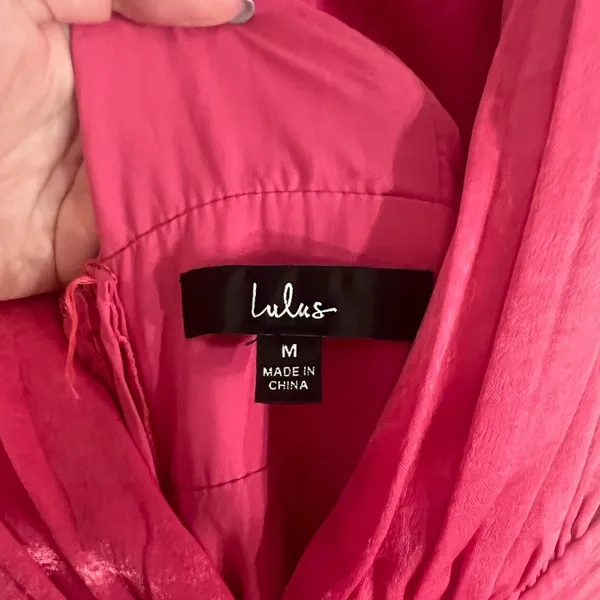 Lulu's Vibrant Pink Midi Dress - Image 4