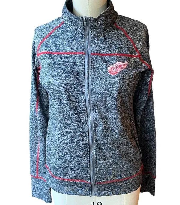 DETROIT RED WINGS Hockey Team Apparel Zip Up Jacket ~ Women's Size LARGE - Image 2