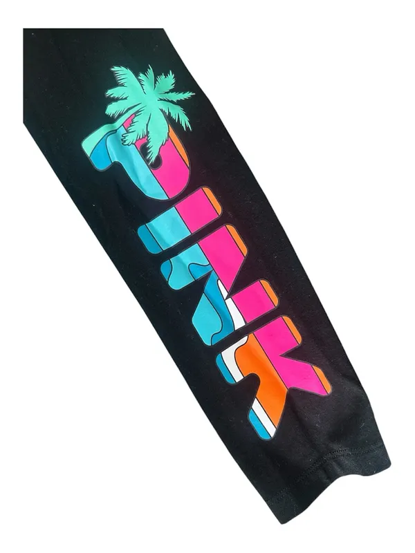 VS PINK Cotton Fold Over Tropical Palm Leggings! - Image 4