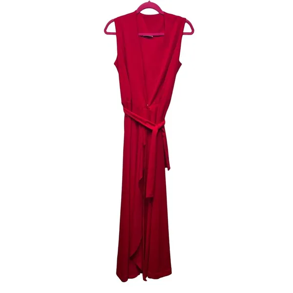 Vintage Ayes Unlimited Maxi Dress M/L True Wrap Gown Party Event Christmas - Image 2