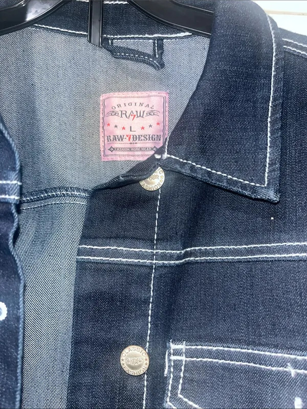 Women's Dark Indigo Denim Jacket with Contrast Stitching - Image 2