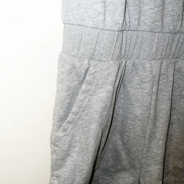 Nike women’s sleeveless gray varsity logo shorts athleisure comfy romper - Image 4