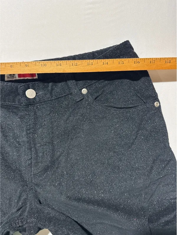 Arizona Jean Co. Hipster Sparkly Black Flared Pants Size 11 - Image 6