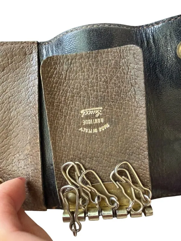 GUCCI Vintage Brown Keyholder Wallet Womens - Image 2