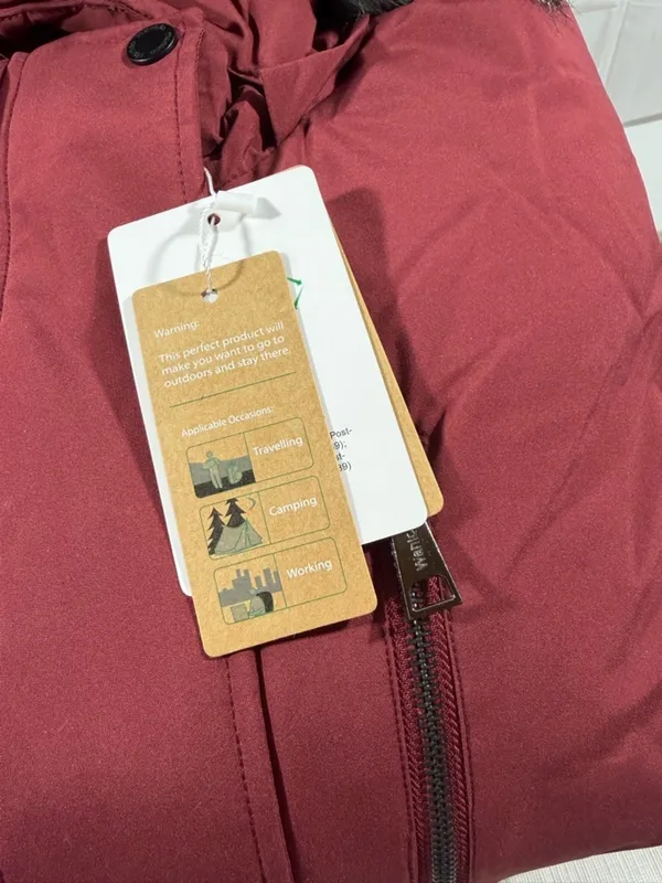 Wantdo Women's Quilted Winter Coat Red Size 2X - Image 3