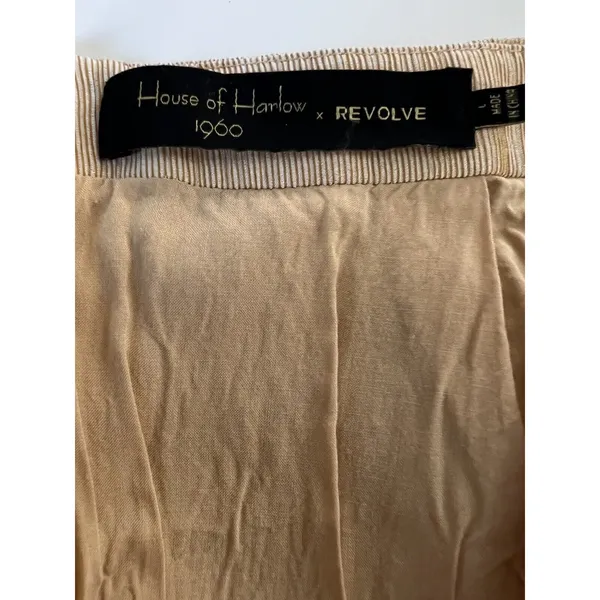 House of Harlow 1960 x Revolve Madeline Jumpsuit Womens Large Cream White Ribbed - Image 6