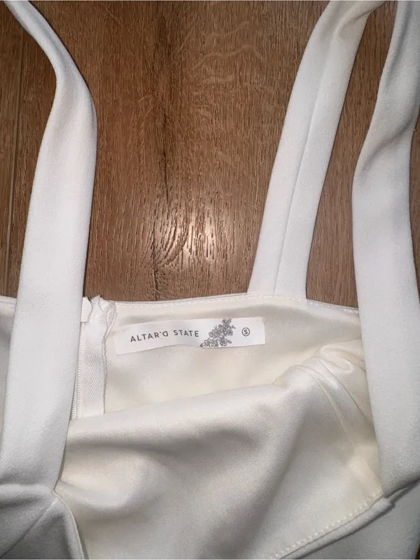Altar’d State White Strappy Fit-and-Flare Dress🔺 - Image 2