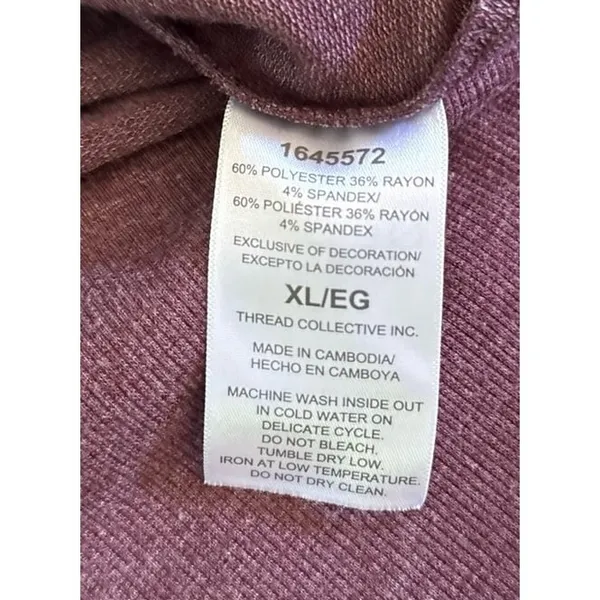 Thread Collective‎ Women's Purple Sweatshirt Dress Size XL - Image 4