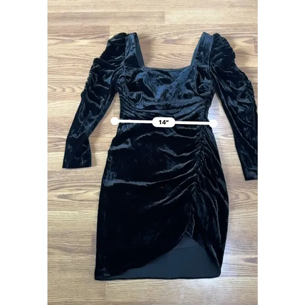Veronica Beard Toki Black Velvet Long Sleeve Mini Dress Women’s Size 4 - Image 7