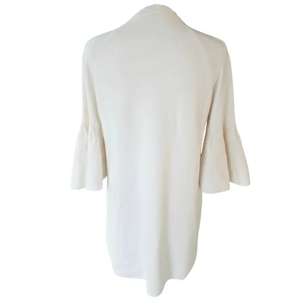 Anthropologie Moth Cream Ivory‎ Bell Sleeve Knit Sweater Shift Dress Medium - Image 4