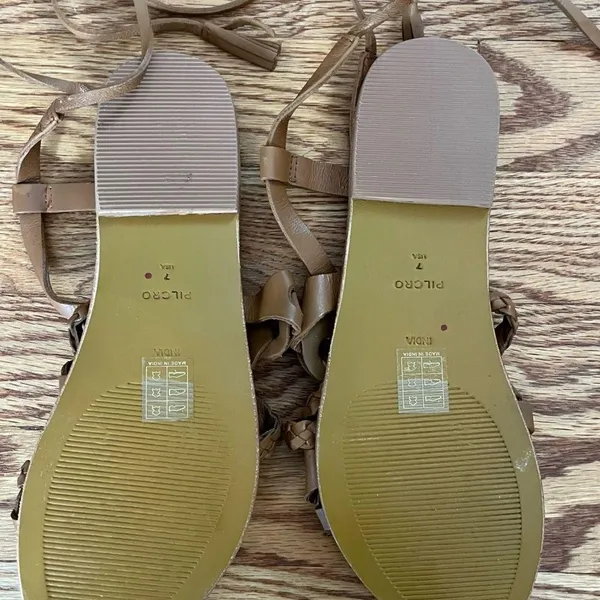 Pilcro Anthropologie NWOT Tie-Up Strappy Sandals Leather Size 7 - Image 13