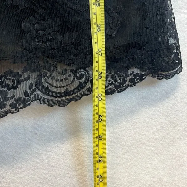 WHITE HOUSE BLACK MARKET Dress Womens Size 4 Black Lace Lined Strapless Cocktail - Image 7