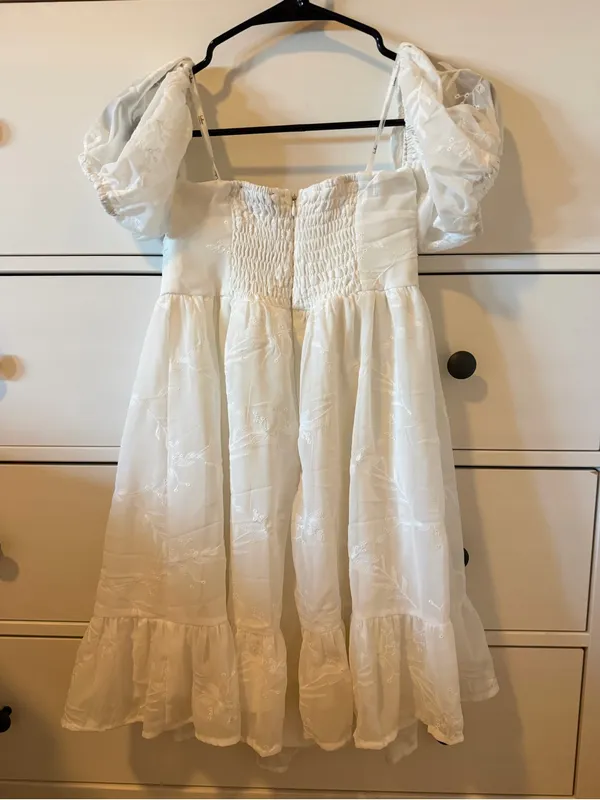 Lulu's White Satin Slip Mini dress with Adjustable Straps - Image 4