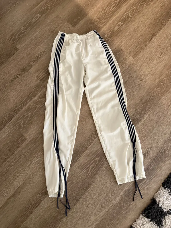 Edikted Track Pants Bows Navy White Striped - Image 3