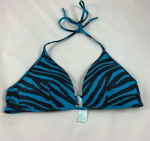 Victoria's Secret MD Turq zebra triangle bikini top - Image 2
