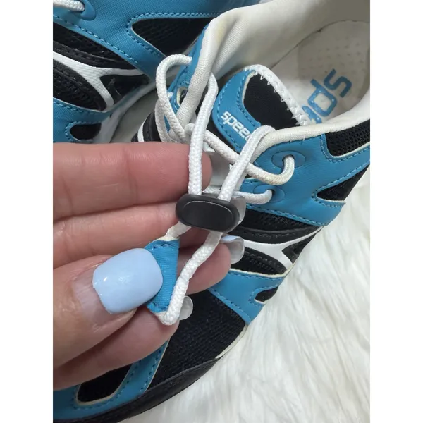 Speedo Womens Size 7 Hydro Comfort 4.0 Shoes WaterSneakers Blue/Teal Black White - Image 6