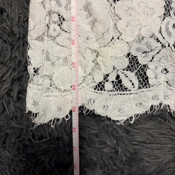 Lulus Elegant White Lace date romantic spaghetti strap Dress maxi dress sz small - Image 14