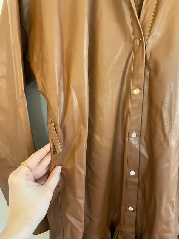 Faux Leather Dress ZARA - Image 2