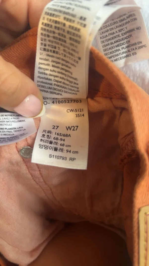 Levi’s Shorts 501 Orange Burnt - Image 4