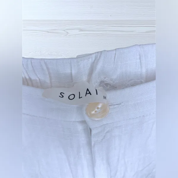 SOLAI Women’s Effortless Flowy Linen Boho Breezy Palazzo Pants - Image 6