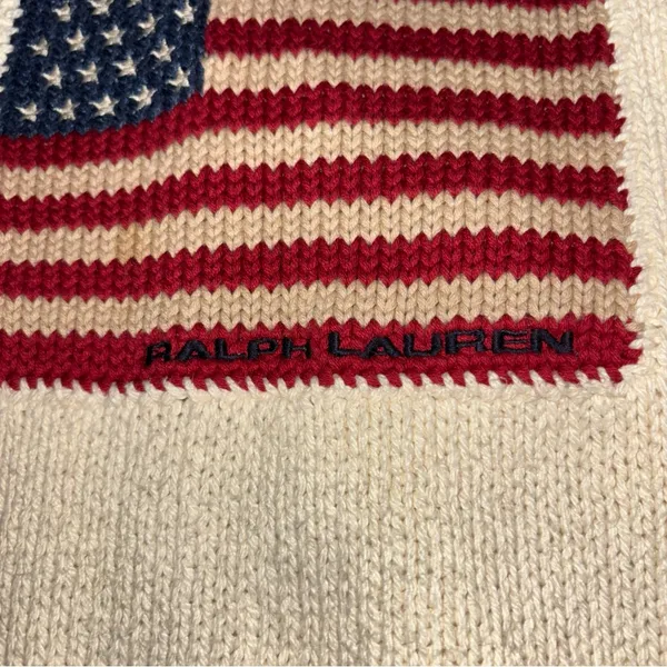 Ralph Lauren Cream Knit flag Sweater - Image 2