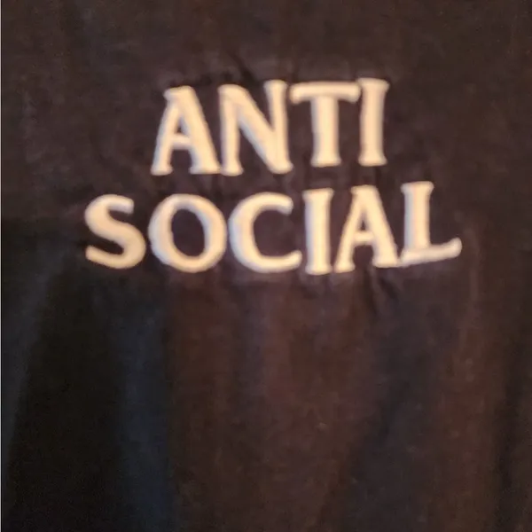 Eighty eight anti social black cropped top size womens medium - Image 2