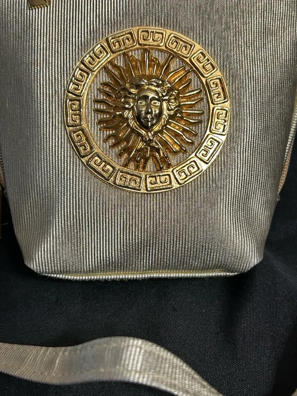 Celestial Sun Gold Crossbody Bag with Decorative Medallion - Image 6