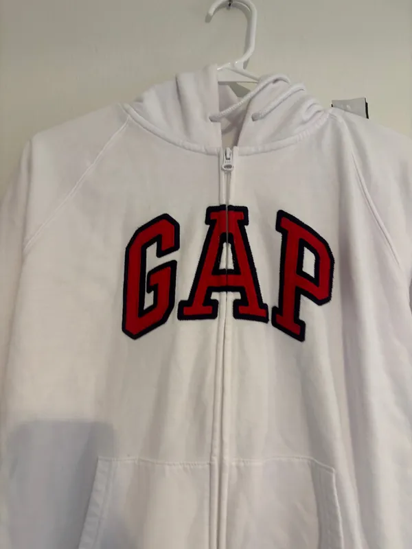White GAP zip up jacket - Image 2